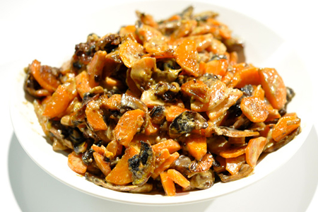 Recette - Carottes et champignons poêlés à la crème - Menu ...