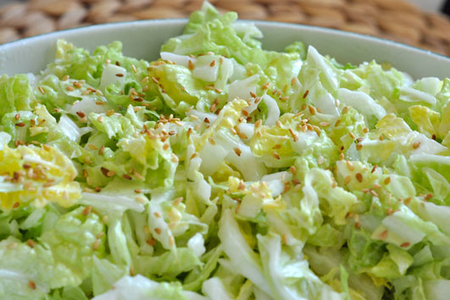 Recette - Salade de Chou Chinois au Sésame - Menu By Menu